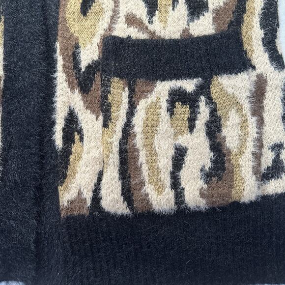 On Blue oversized cardigan sweater Womens M Abstract Animal Print - Picture 6 of 10